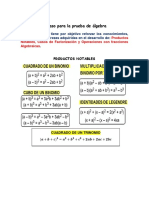 Repaso Prueba de Algebra