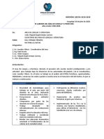 INFORME de Actividades Del Área Lengua y L. 2019-2020