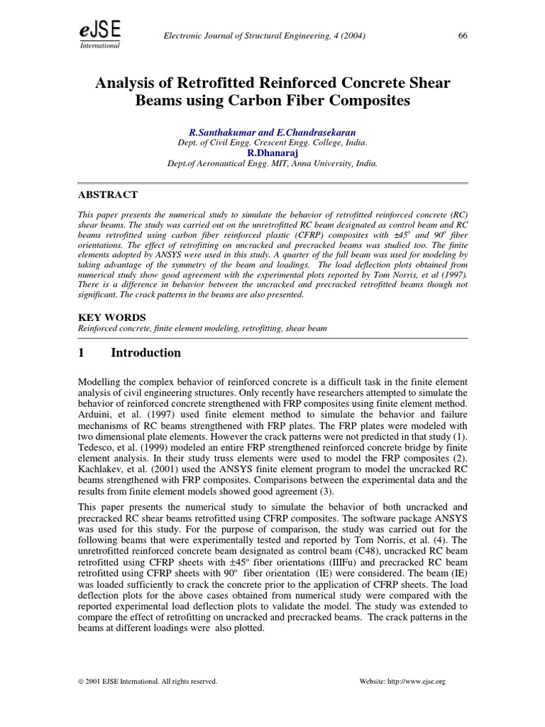 Analysis of Retrofitted Reinforced Concrete Shear PDF | PDF | Beam ...