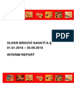 Ulker Biskuvi 30 09 2018 Interim Report