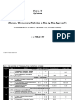 Stat 110 Syllabus: A Customized Edition of Statistics Department, King Abdulaziz University