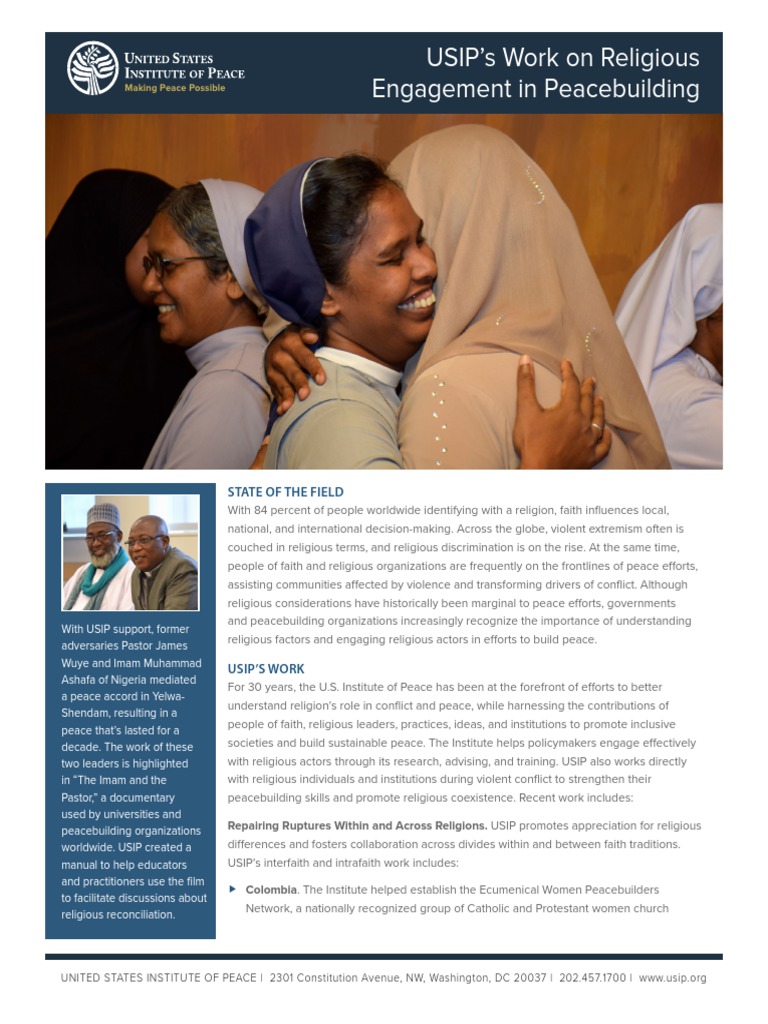 USIPs Work On Religious Engagement in Peacebuilding | PDF ...