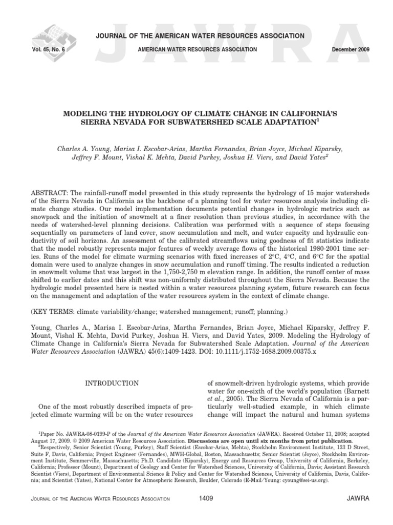 Modeling The Hydrology of Climate Change PDF | PDF | Hydrology ...
