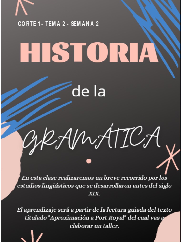 2 Historia de La Gramática Lectura Port Royal PDF PDF Palabra Gramática