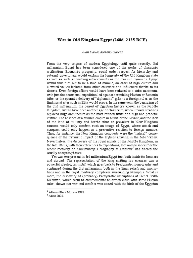 War in Old Kingdom Egypt-2 PDF | PDF | Ancient Egypt | Egypt