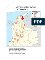 Areas Metropolitanas de Colombia
