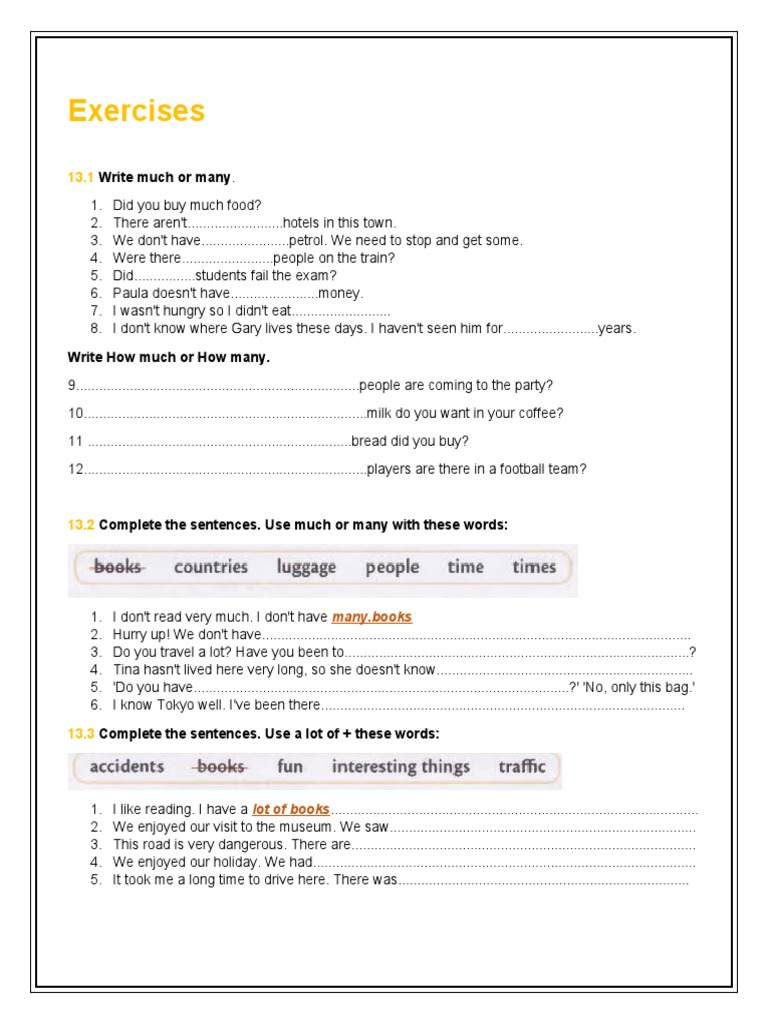 Exercises Unit 13 Starters | PDF