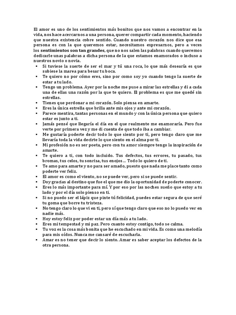 El Amor Es Uno de Los Sentimientos Más Bonitos Que Nos Vamos A Encontrar en La  Vida PDF | PDF | Felicidad | Amor, image size:768x1024