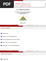 ECE121: Electronics (1) : Lecture 1: Regulated Power Supply