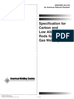 AWS A5.2 Specification For Carbon and Low Alloy Steel Rods For Oxifuels Gas Welding (1992) PDF