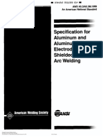 AWS A5.3 Specification For Aluminum and Aluminum Alloy Steel Electrodes For Shielded Metal Arc Welding (1999) PDF