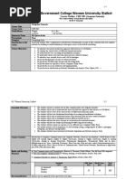 Government College Women University Sialkot: Course Outline: CMP-301