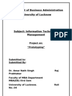 Department of Business Administration University of Lucknow: Project On: "Prototyping"