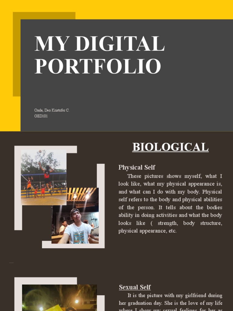 My Digital Portfolio: Onda, Deo Kristofer C. GED101 | PDF | Self | Mind