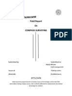 Field Report On Compass Surveying: Submitted By: Submitted To