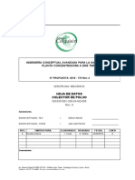 Ingeniería Conceptual Avanzada para La Ampliación de Planta Concentradora A 2500 TMPD