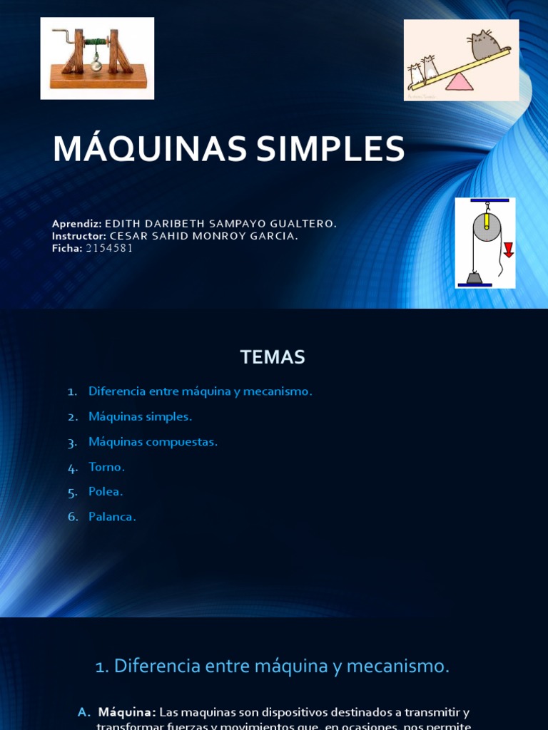 Máquinas Simples Pdf Palanca Herramientas