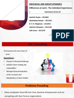 Individual and Group Dynamics Differences at Work: The Individual Experiences