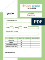 Examen Diagnostico Tercer Grado 2020