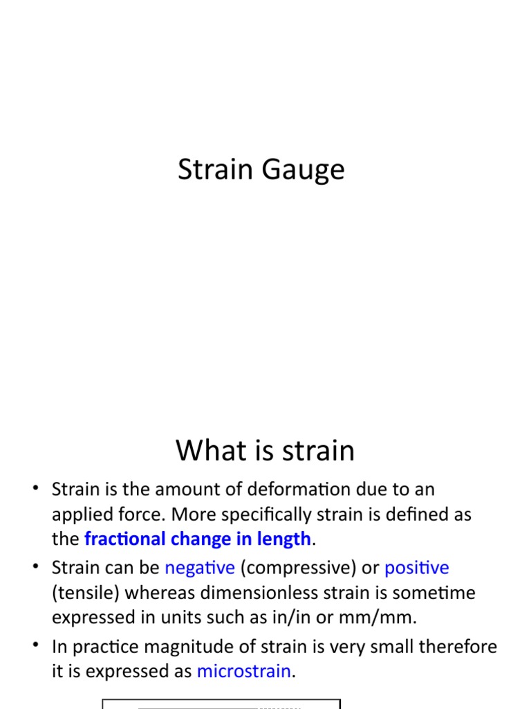 Understanding Strain Gauges and Their Applications | PDF | Electrical ...