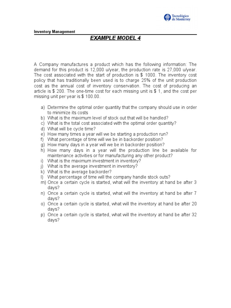 02 Example Model 4 - English 200902 | PDF