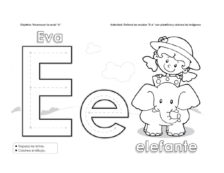 Actividad: Vocal "e" con plastilina | PDF | Artes del Lenguaje y ...