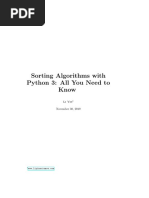 Sorting Algorithms With Python3 PDF