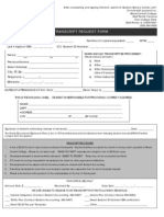 Enrollment transcriptRequestFormICC