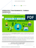 Operación y Mantenimiento - Turbina-Generador PDF