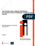 The Gender Gap in Mental Well-Being During The Covid-19 Outbreak: Evidence From The UK