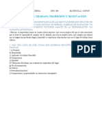 Actividad 4,1 Trabajo, Profesión y Motivación