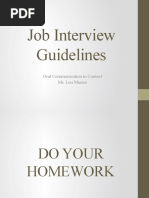 Job Interview Guidelines