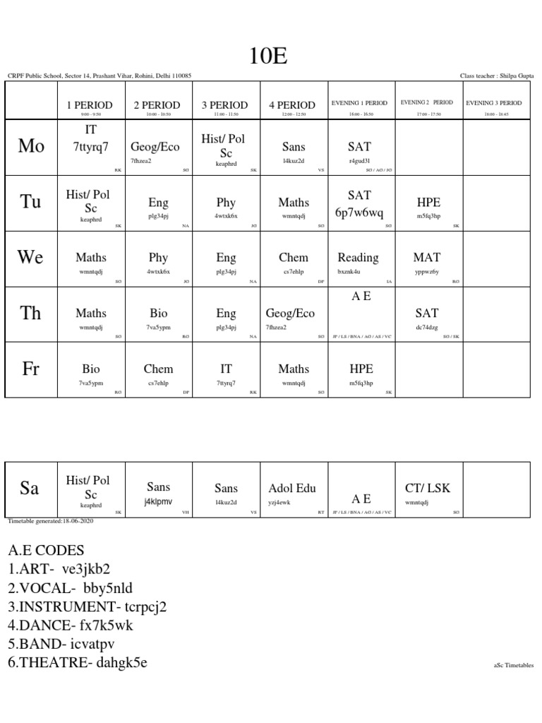 IT 7ttyrq7 Geog/Eco Hist/ Pol SC Sans SAT: 1 Period 2 Period 3 Period 4 ...