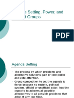 Agenda Setting, Power, and Interest Groups in Policymaking