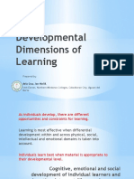 Developmental Dimensions of Learning