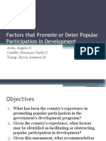 PublicA - Factors That Promote or Deter Popular Participation in Development