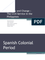 Stability and Change: The Civil Service in The Philippines