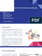 Cogeneración Incluyendo Ciclos de Potencia Combinados de Gas y Vapor