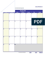 November 2020 Blank Editable Calendar Printable