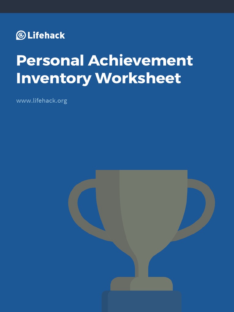 Personal Achievement Inventory Worksheet PDF PDF Metaphysics Of