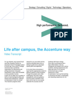 Life After Campus, The Accenture Way: Video Transcript