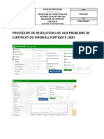 PROCEDURE DE CORRECTION SITE INTERNET BLOQUES PAR DES DEMANDES DE CERTIFICAT FORTIGATE