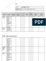 Risk Assessment Form: Jalagandeeswaran