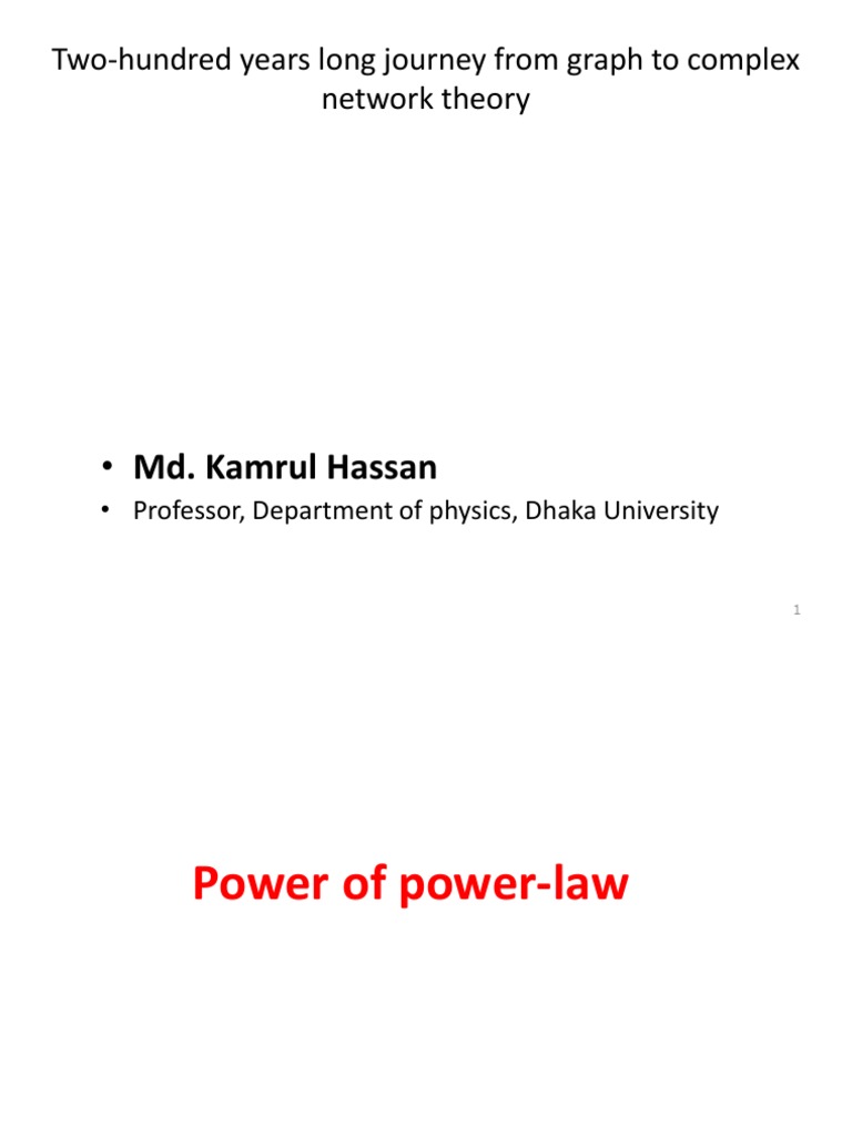 Evolution of Graph to Network Theory | PDF | Phase Transition | Power Law