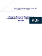 Sample Research Topics and Overview of Global Impact Study Probes