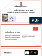 Genetic Diversity Can Arise As A Result of Mutation or During Meiosis