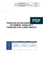 Trabajos de Soldadura, Uso de Esmeril Angular y Trabajos Con Llama Abierta