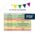 Virtual Daily Schedule