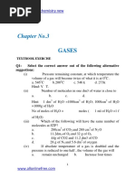 Chapter No 3 GASES TEXTBOOK EXERCISE