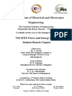 The Department of Electrical and Electronics Engineering: NIE IEEE Power and Energy Society Student Branch Chapter